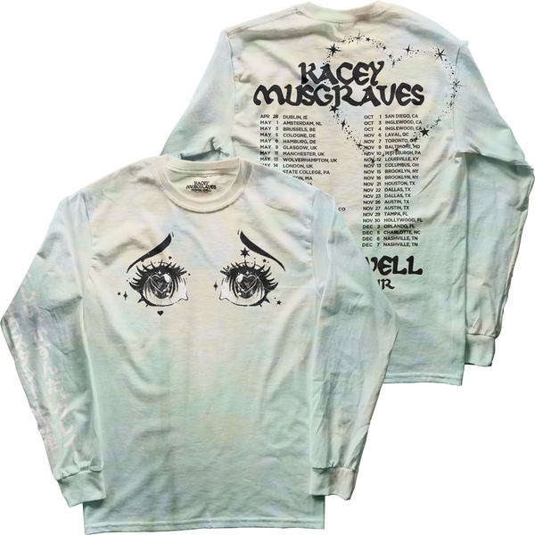 Anime Eyes Long Sleeve Tie-Dye Tee